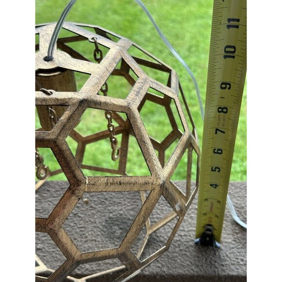 Sphere Shaped Hanging Light Home Decor Gift Idea Geometric Boho Modern Electric - Picture 8 of 16